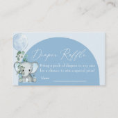 Elefant mit Ballon Babydusche Windelwanne Begleitkarte (Vorderseite)