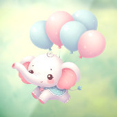 Elefant mit Ballons Fensteraufkleber (Blatt 3)