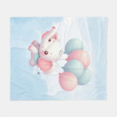 Elefant mit Ballons Fleecedecke (Vorderseite (Horizontal))