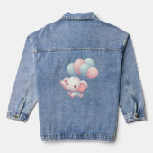 Elefant mit Ballons Jeansjacke (Rückseite)