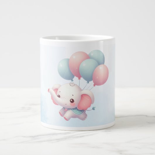 Elefant mit Ballons Jumbo-Tasse (Vorderseite)