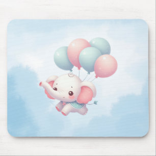 Elefant mit Ballons Mousepad