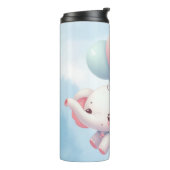 Elefant mit Ballons Thermosbecher (Nach links gedreht)