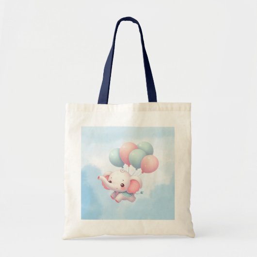 Elefant mit Ballons Tragetasche (Vorne)