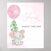 Elefant mit Balloon Baby Dusche Dekor Favoriten