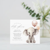 Elefant mit Balloons Neutral Budget Baby Dusche (Stehend Vorderseite)