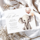 Elefant mit Balloons Neutral Budget Baby Dusche