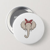 Elefant mit Bandana Button (Vorne & Hinten)