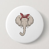 Elefant mit Bandana Button (Vorderseite)