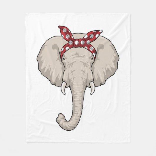 Elefant mit Bandana Fleecedecke (Vorderseite)