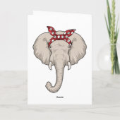 Elefant mit Bandana Karte (Rückseite)