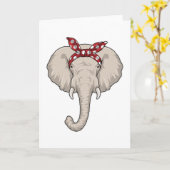 Elefant mit Bandana Karte (Gelbe Blume)