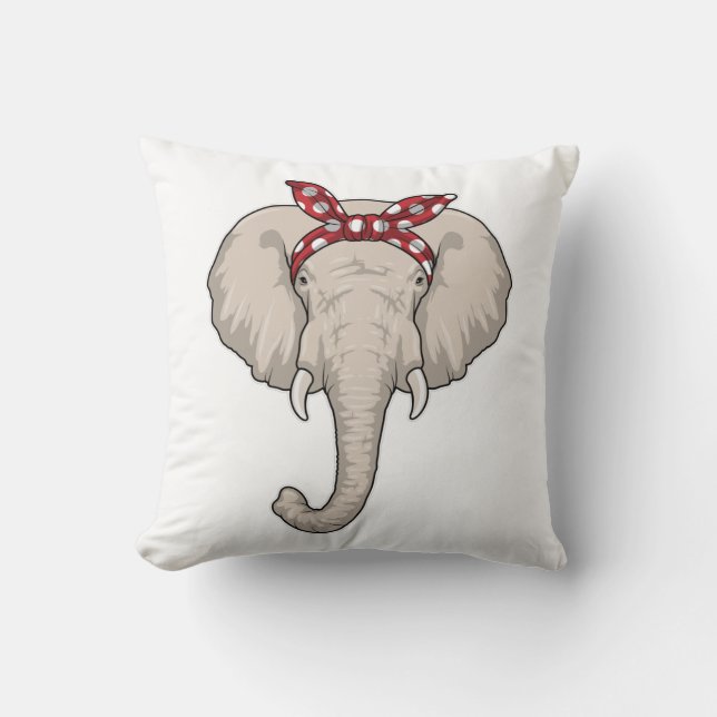Elefant mit Bandana Kissen (Vorderseite)