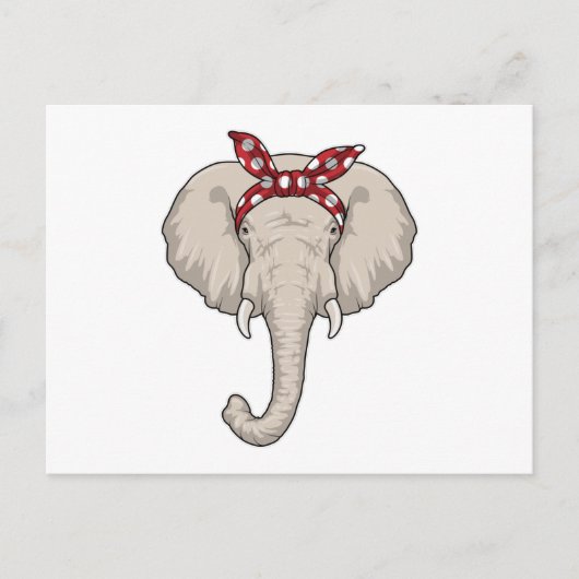 Elefant mit Bandana Postkarte (Vorderseite)