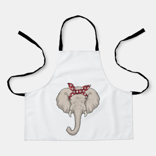 Elefant mit Bandana Schürze (Vorderseite)
