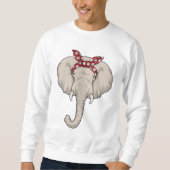 Elefant mit Bandana Sweatshirt (Vorderseite)