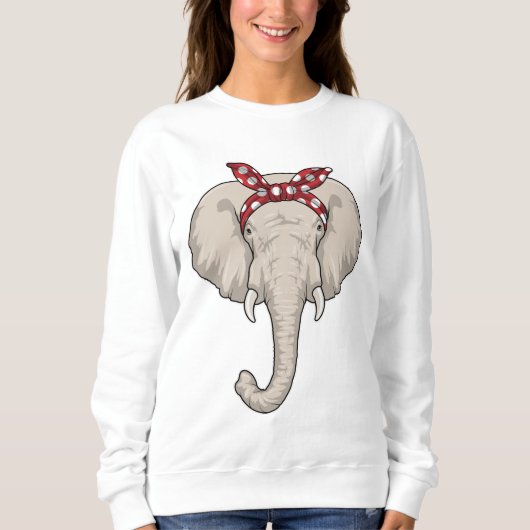 Elefant mit Bandana Sweatshirt (Vorderseite)