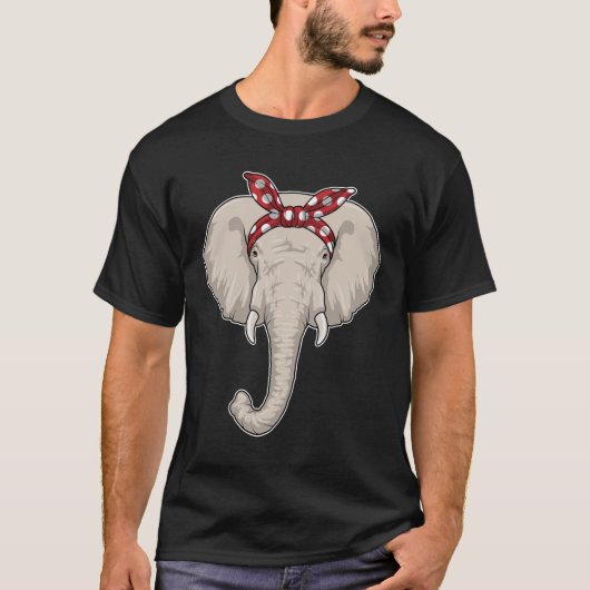 Elefant mit Bandana T-Shirt (Vorderseite)