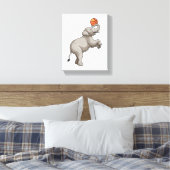 Elefant mit Basketball Leinwanddruck (Insitu (Schlafzimmer))