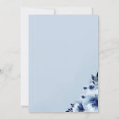 Elefant mit blauem Anemonen Wasserfarbsip und sehe Einladung (Rückseite)