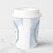 Elefant mit blauen Anemonen Es ist eine Baby-Dusch Pappbecher (Rechts)