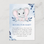 Elefant mit Blue Anemones Books für Baby Begleitkarte (Vorderseite)