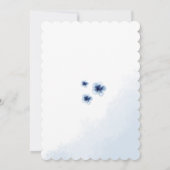 Elefant mit Blue Anemones Wasserfarben Babydusche Einladung (Rückseite)