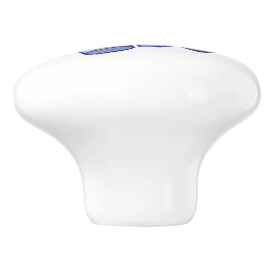 Elefant mit Blume Keramikknauf (Seitenansicht)