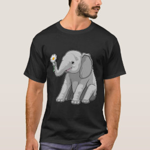 Elefant mit Blume T-Shirt
