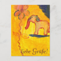 elefant mit blume von Lola Mono
