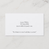 Elefant mit Buddha-Quote Visitenkarte (Rückseite)