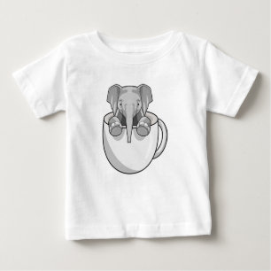 Elefant mit Cup Baby T-shirt