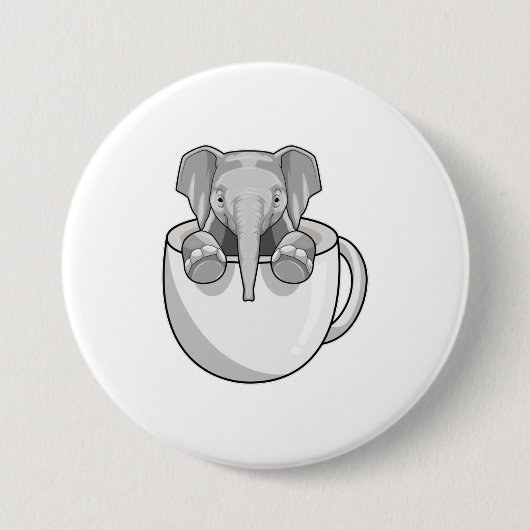 Elefant mit Cup Button (Vorderseite)