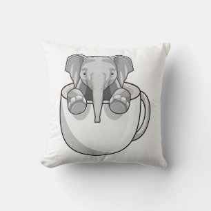 Elefant mit Cup Kissen