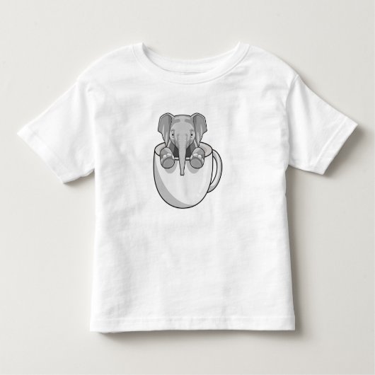 Elefant mit Cup Kleinkind T-shirt (Vorderseite)