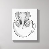 Elefant mit Cup Leinwanddruck (Vorderseite)