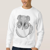 Elefant mit Cup Sweatshirt (Vorderseite)