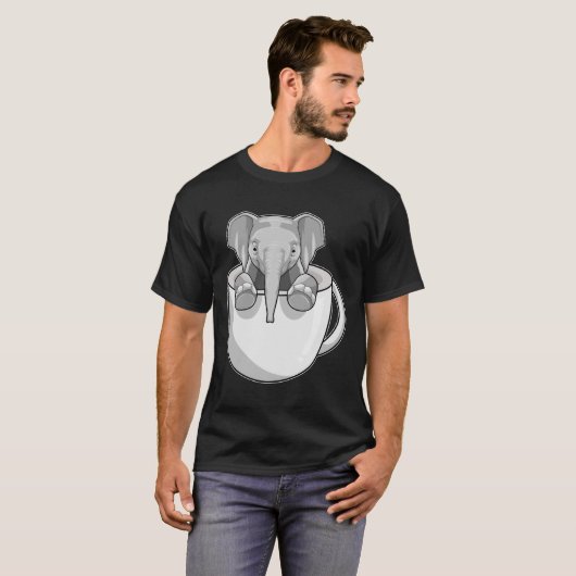 Elefant mit Cup T-Shirt (Vorne ganz)