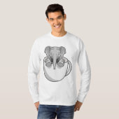Elefant mit Cup T-Shirt (Vorne ganz)