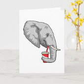 Elefant mit Drink Karte (Gelbe Blume)