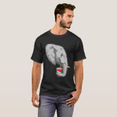 Elefant mit Drink T-Shirt (Vorne ganz)