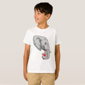 Elefant mit Drink T-Shirt (Vorne ganz)
