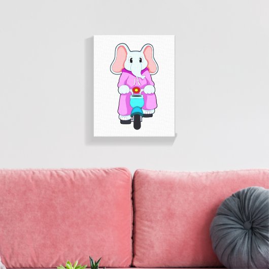 Elefant mit Fahrrad Leinwanddruck (Insitu (Wohnzimmer))