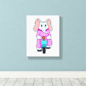 Elefant mit Fahrrad Leinwanddruck (Insitu (Holzboden))