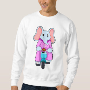 Elefant mit Fahrrad Sweatshirt