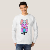 Elefant mit Fahrrad T-Shirt (Vorne ganz)