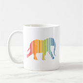 Elefant mit Farbbalken Kaffeetasse (Links)