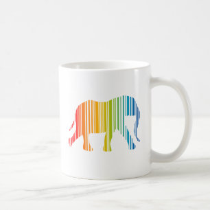 Elefant mit Farbbalken Kaffeetasse