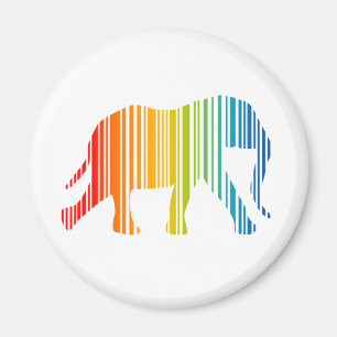 Elefant mit Farbbändern Magnet