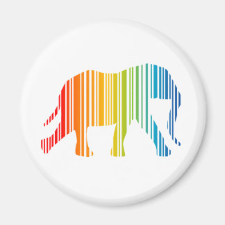 Elefant mit Farbbändern Magnet